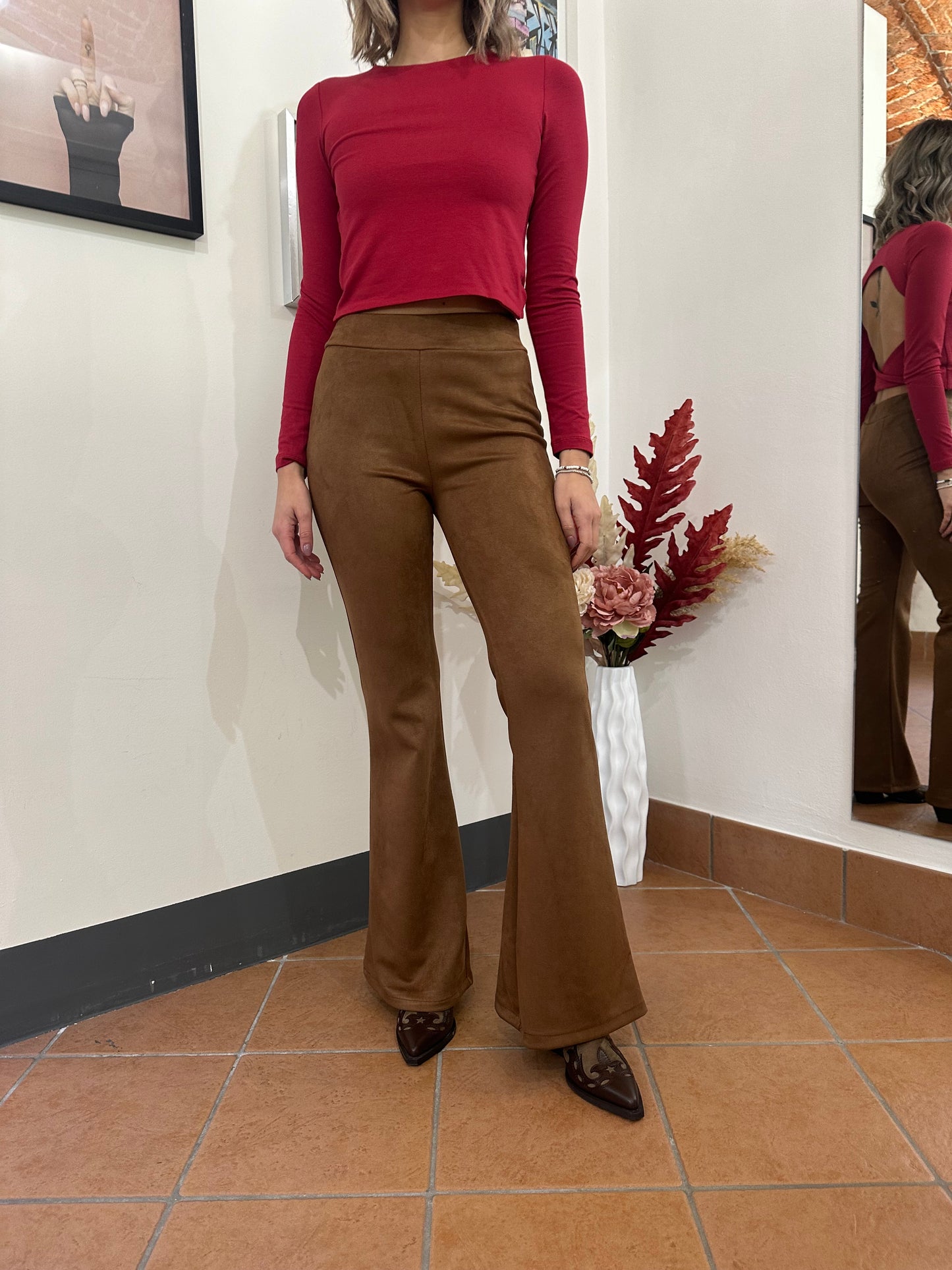 Pantaloni Suede