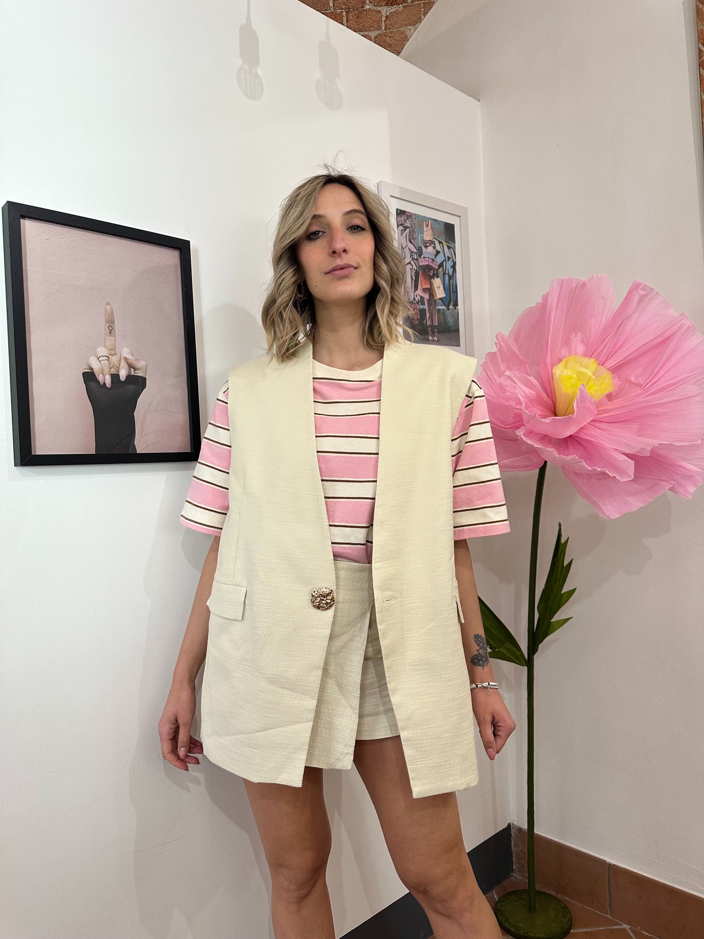 Maxi Gilet Bottone Lumina