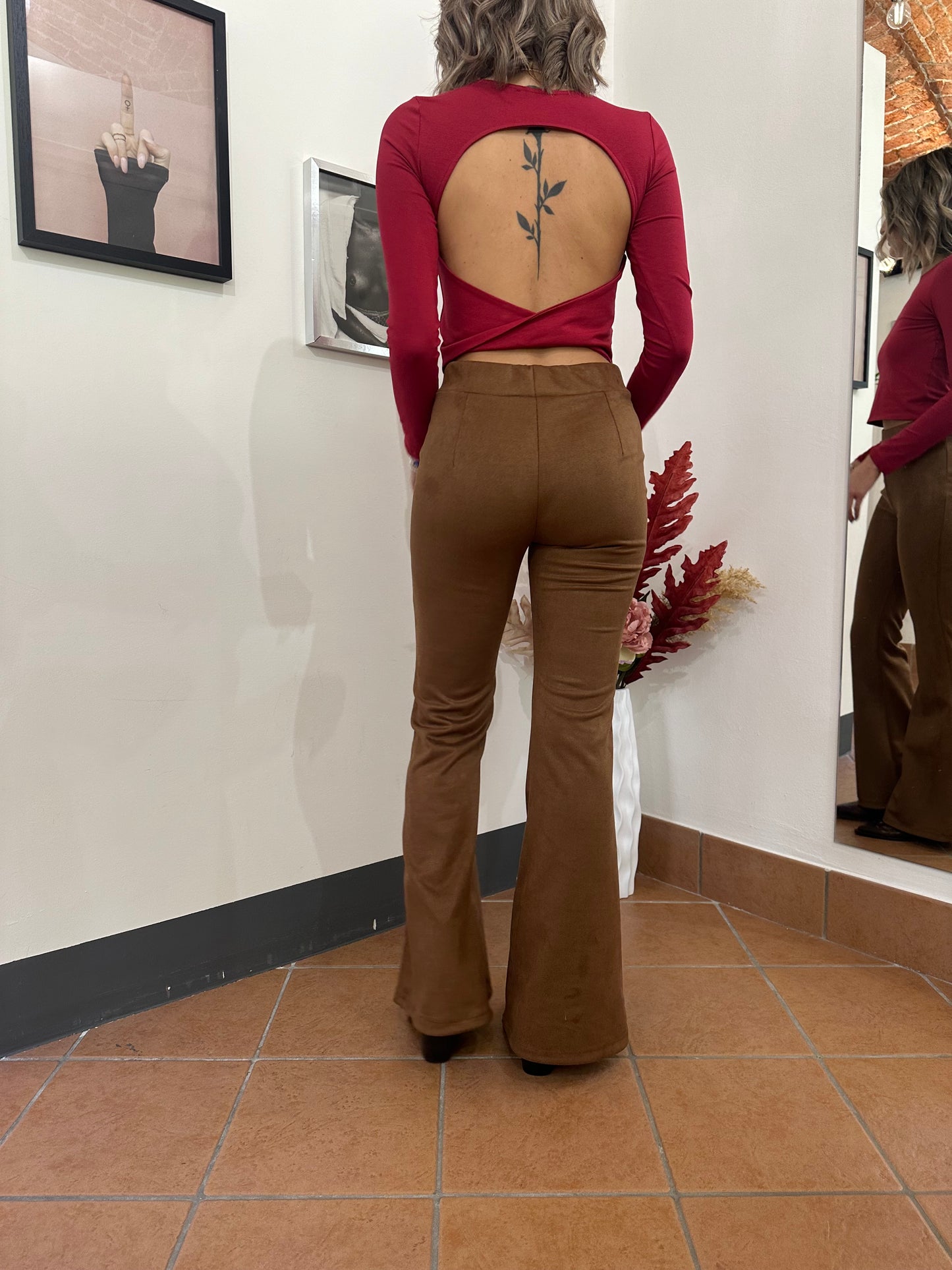 Pantaloni Suede