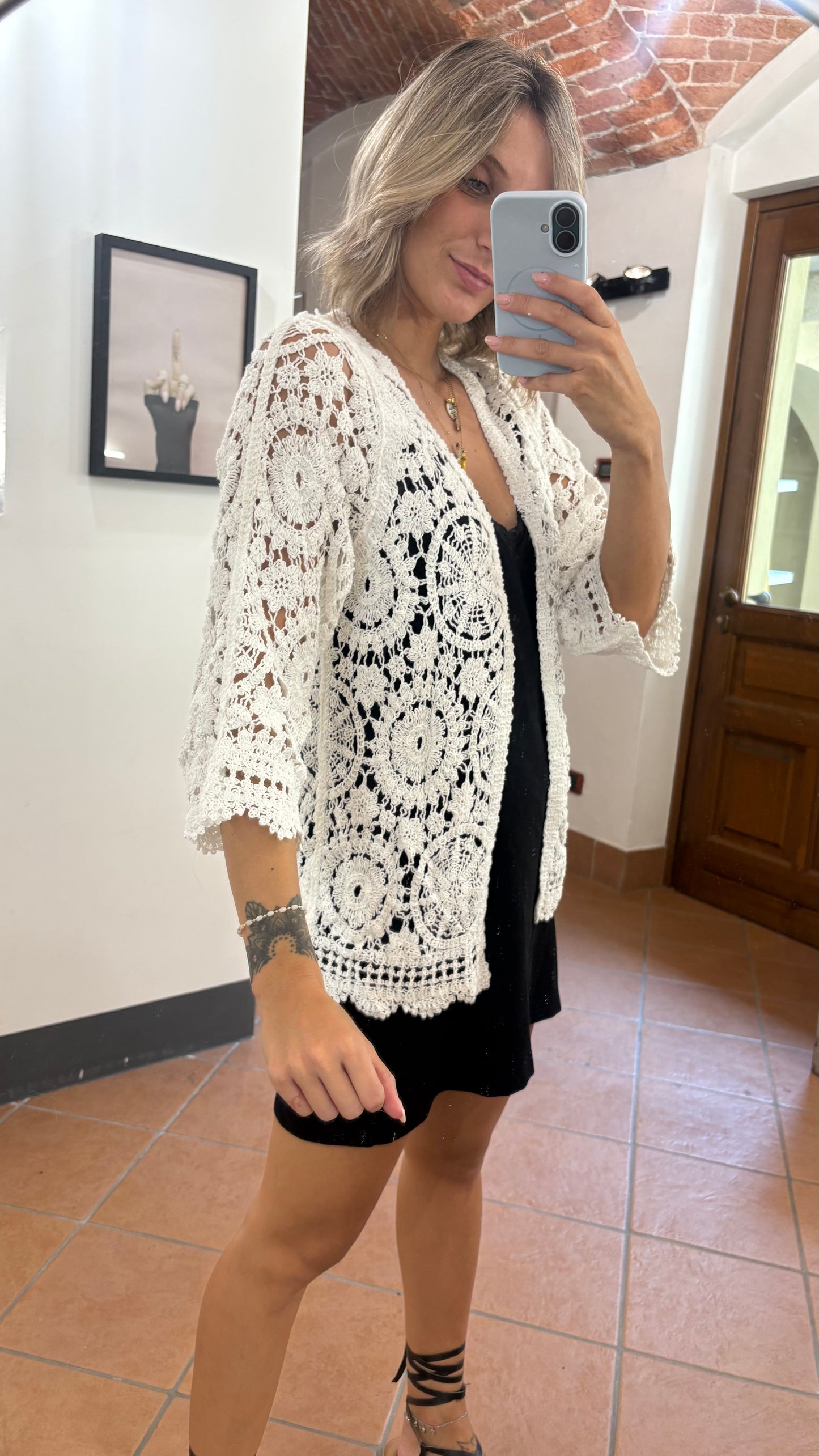 Cardigan Macramè