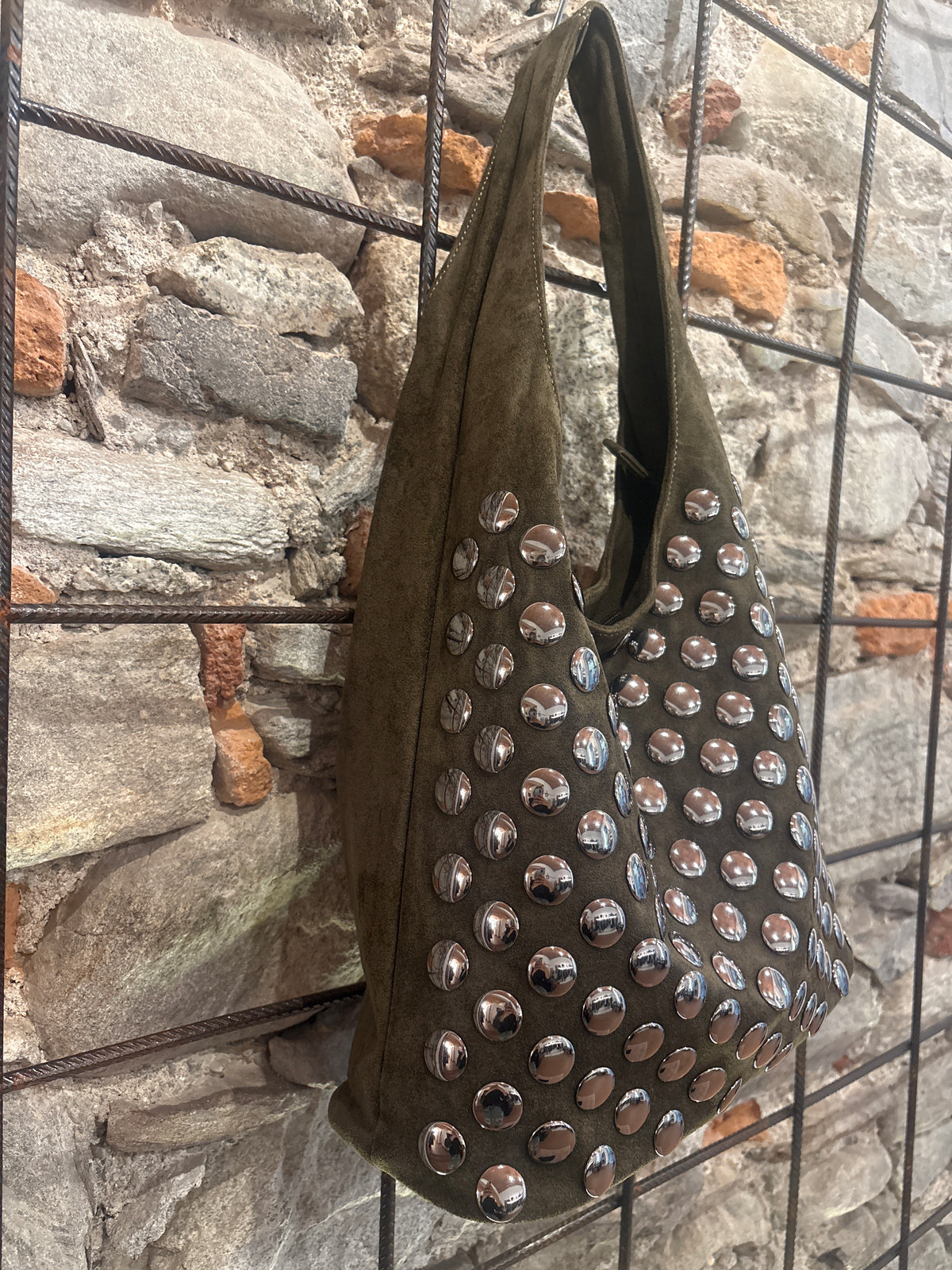 Borsa Ecopelle Borchie