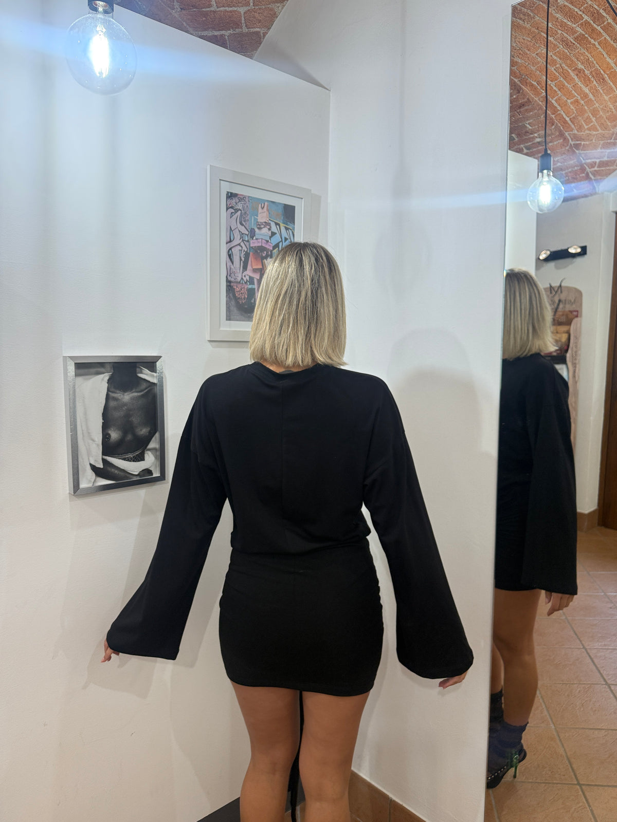 Abito long sleeve nodo