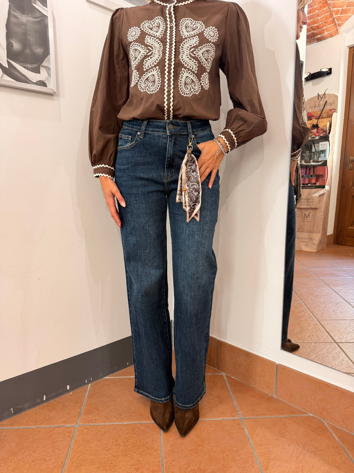 Jeans Tasche Ecopelle