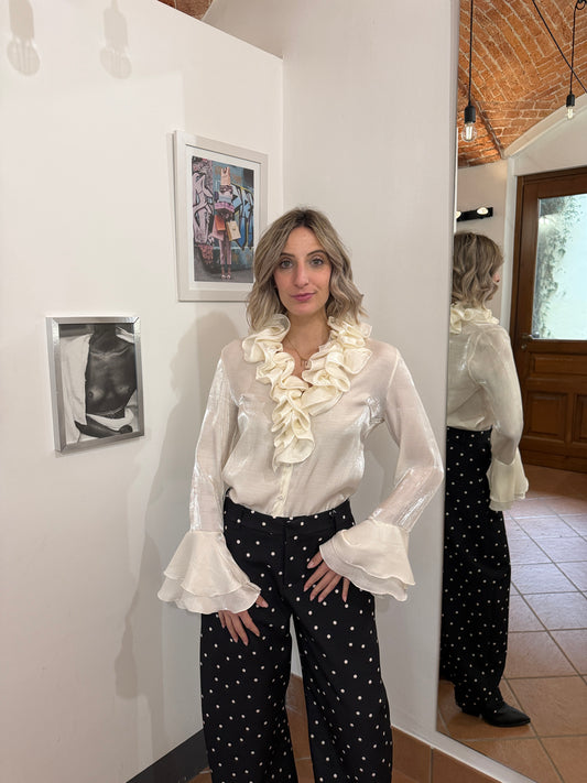 Camicia Rouches Lucida
