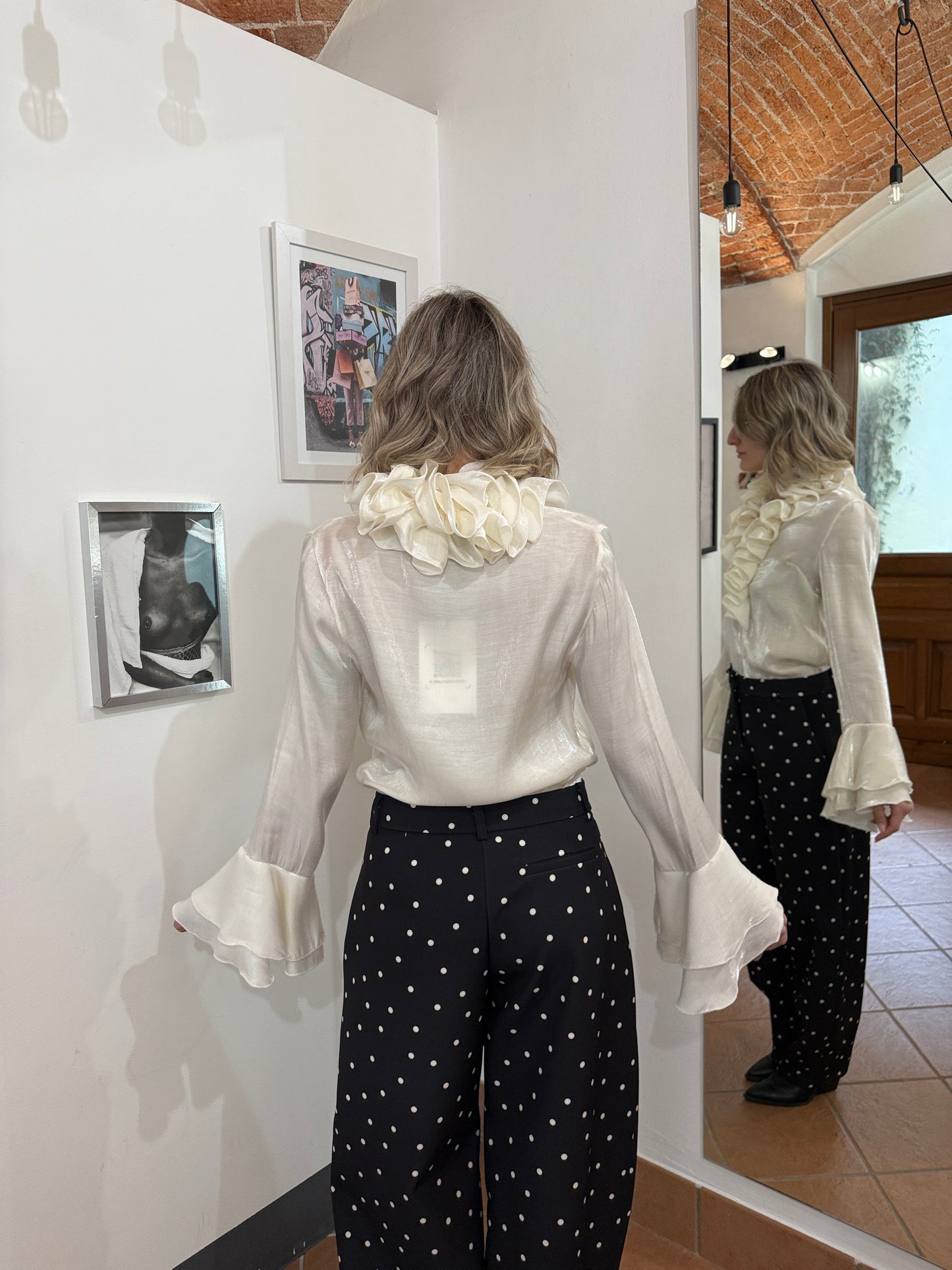 Camicia Rouches Lucida