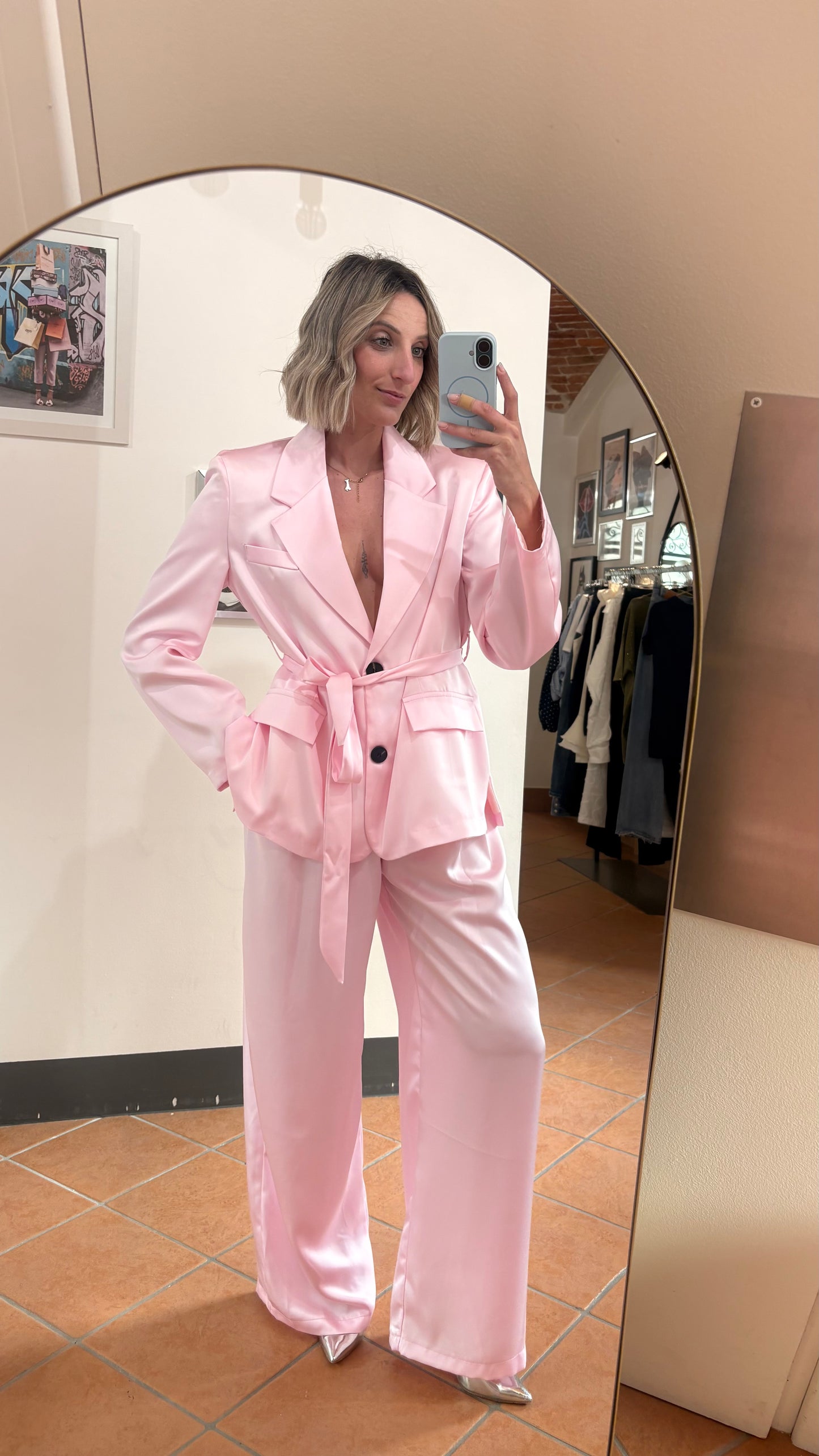 Tailleur satin
