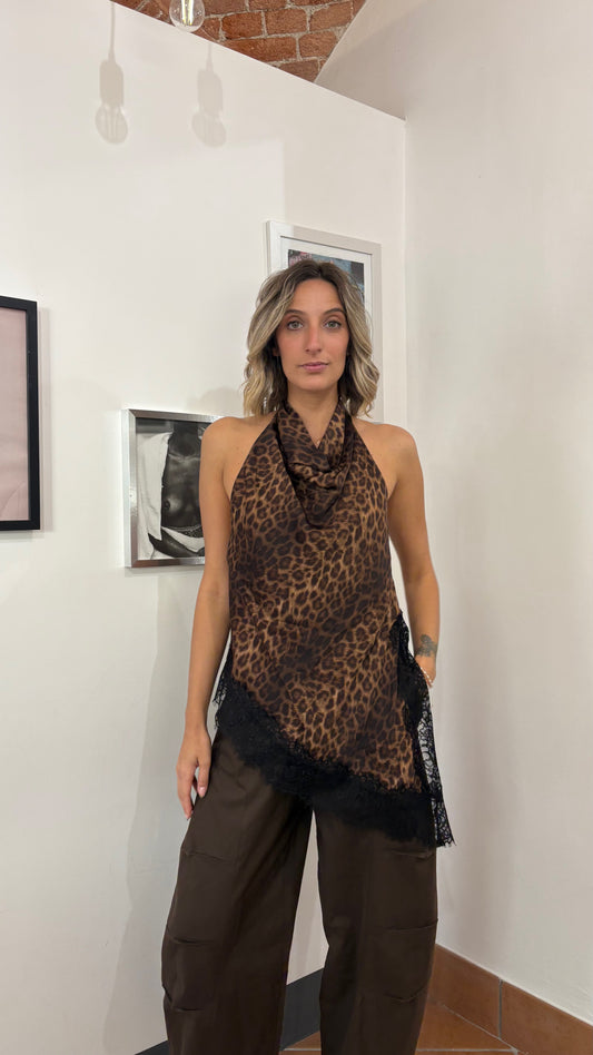 Top Satinato e Pizzo Lumina