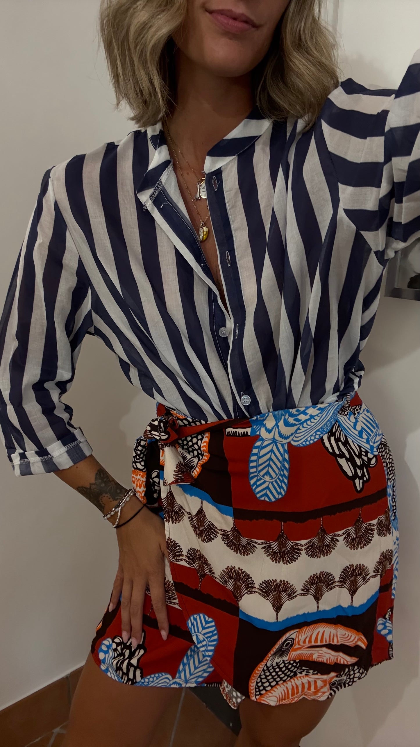 Camicia Righe Cotone