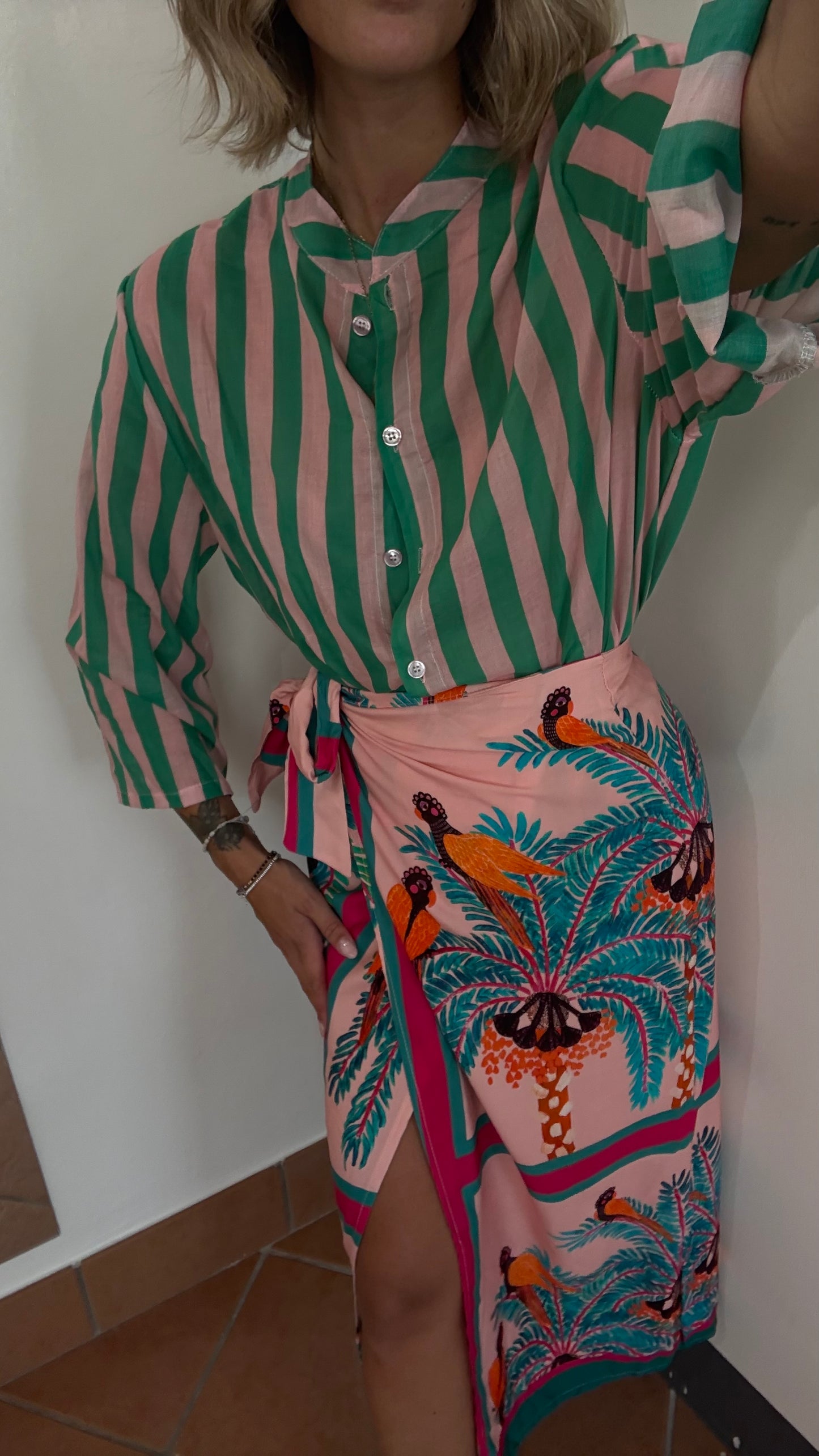 Camicia Righe Cotone