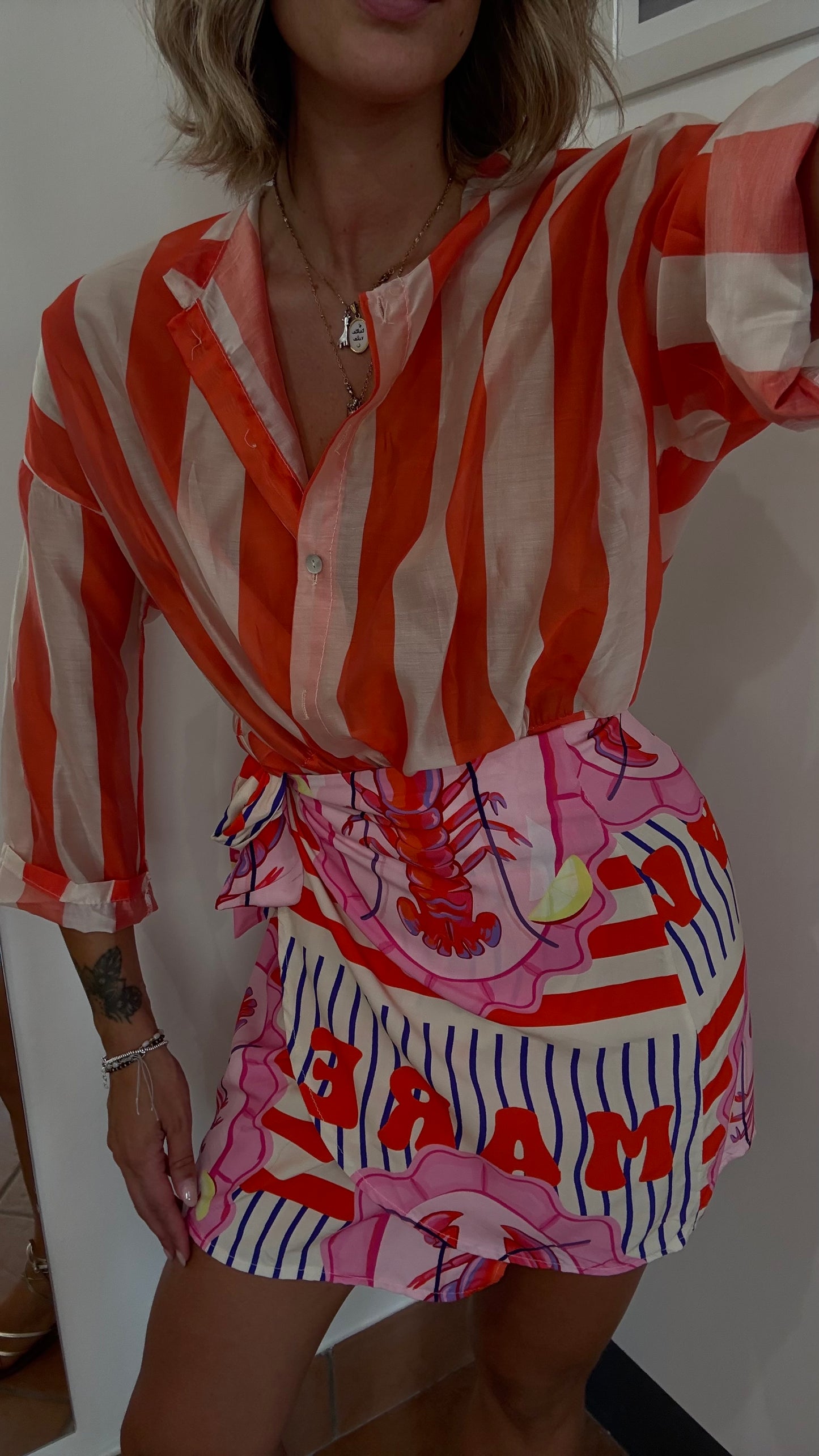 Camicia Righe Larghe Lyocell
