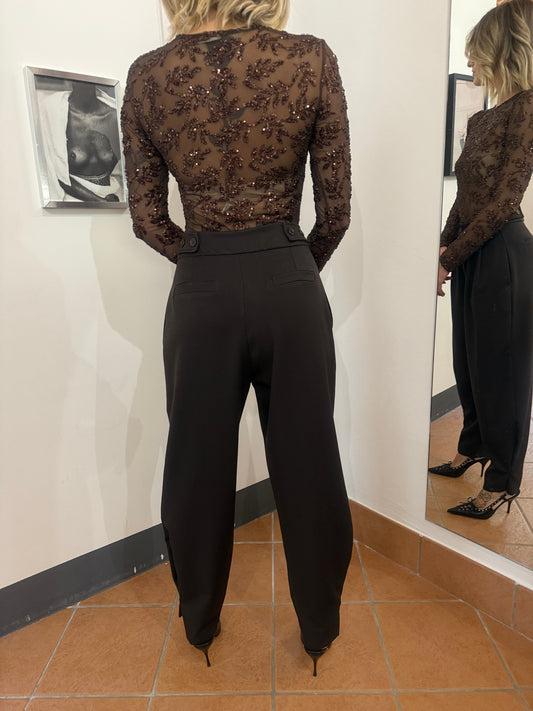 Pantalone Barrel Bottone