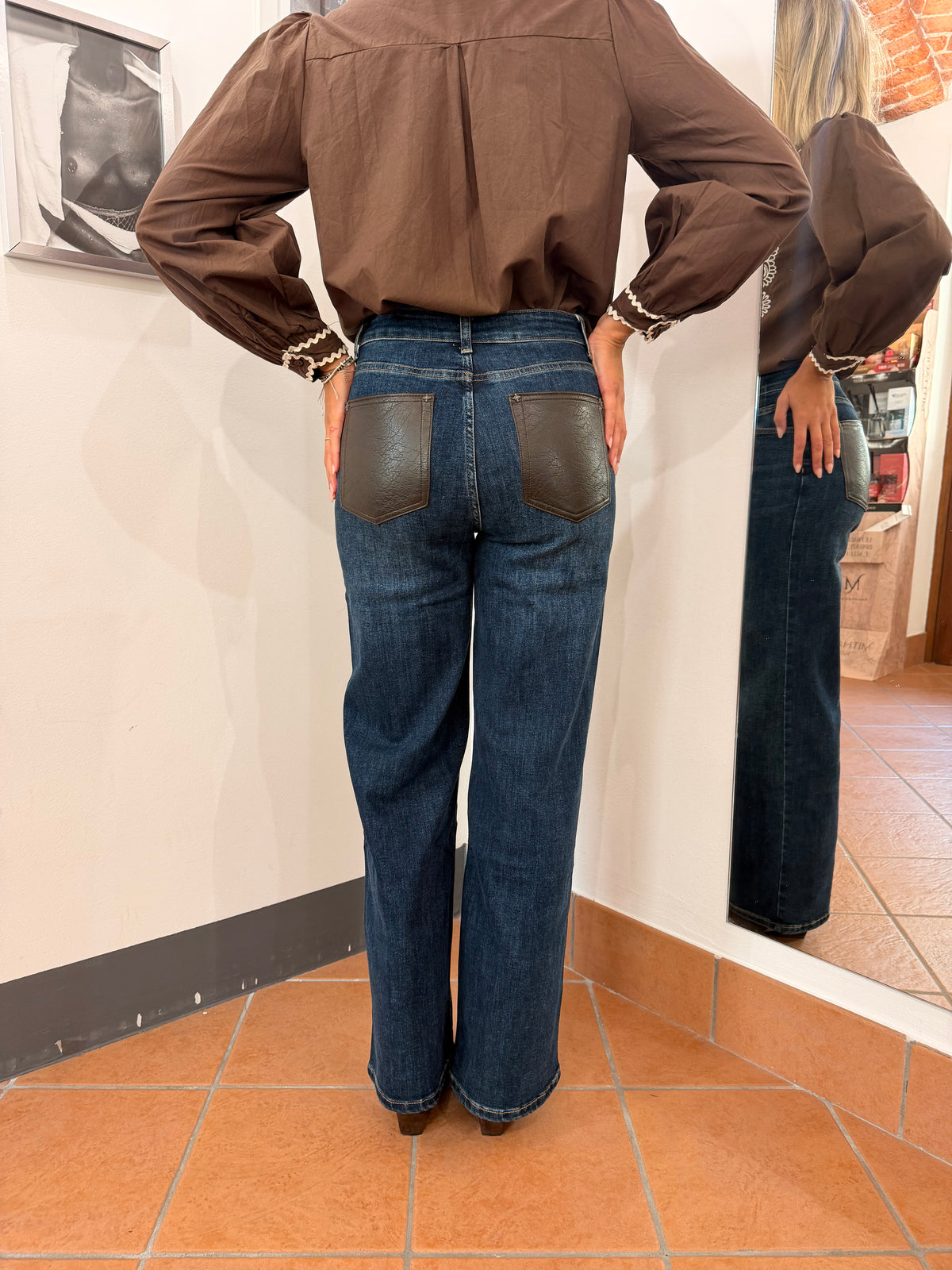 Jeans Tasche Ecopelle