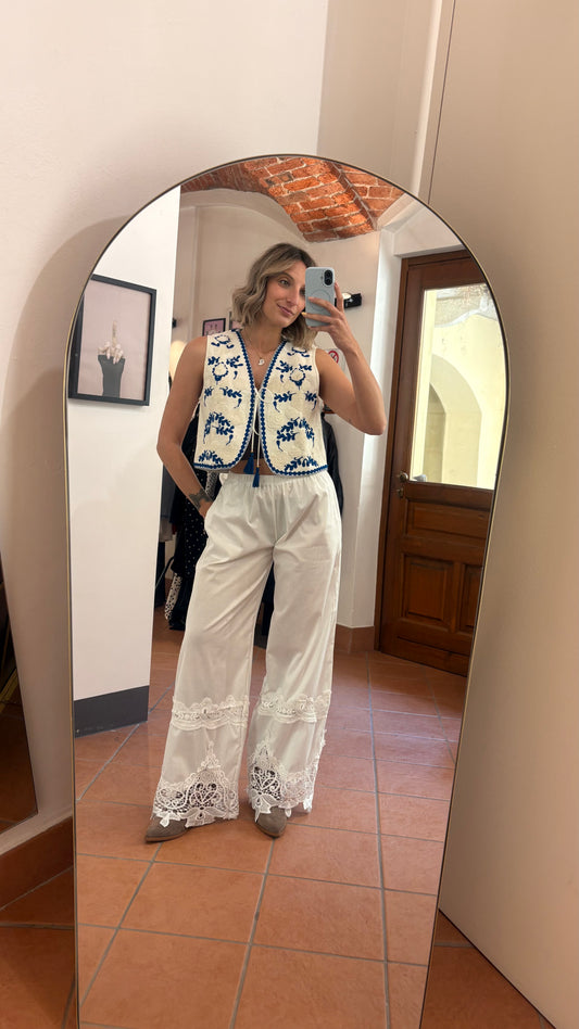 Pantaloni Macramé