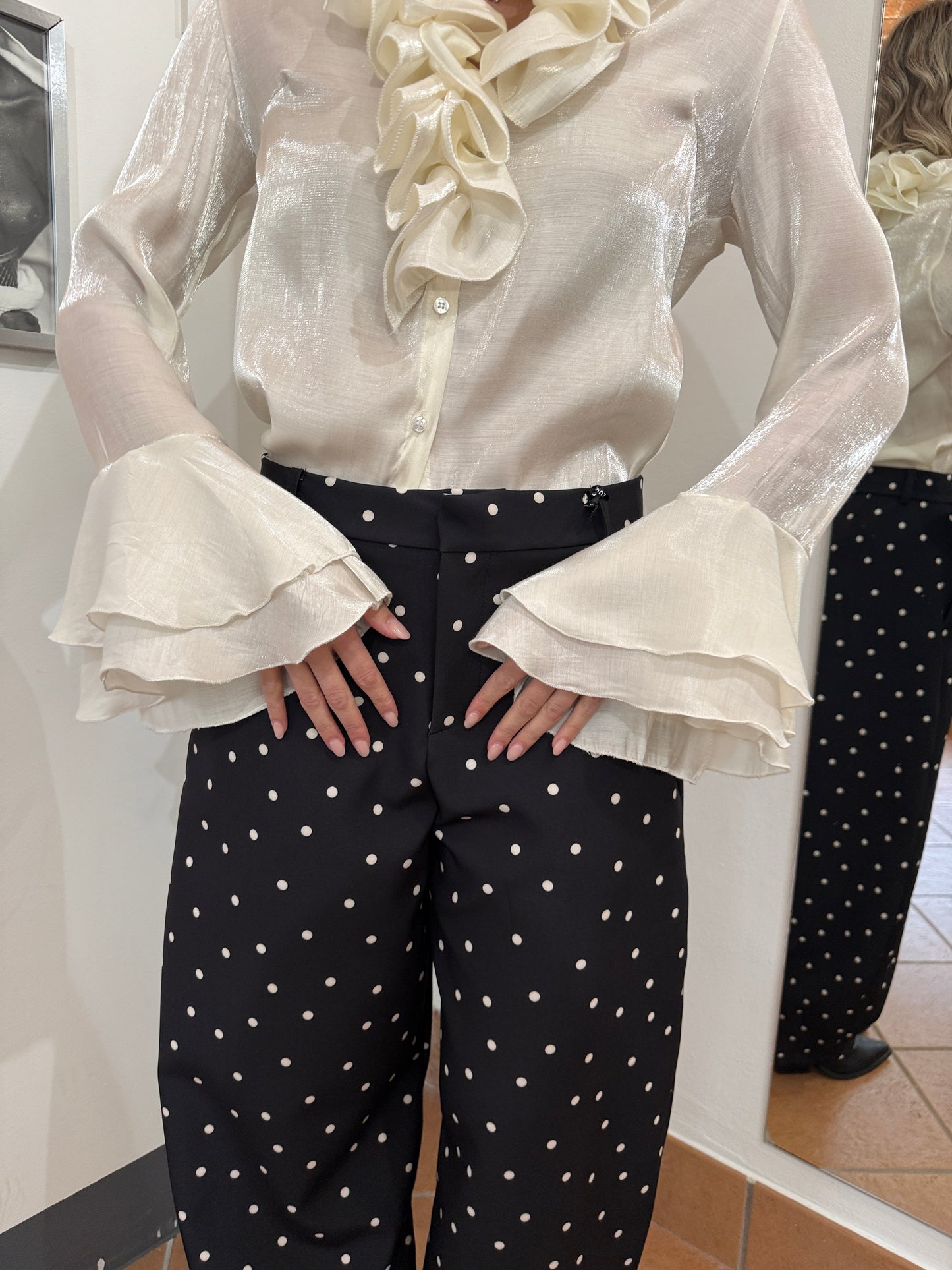 Camicia Rouches Lucida