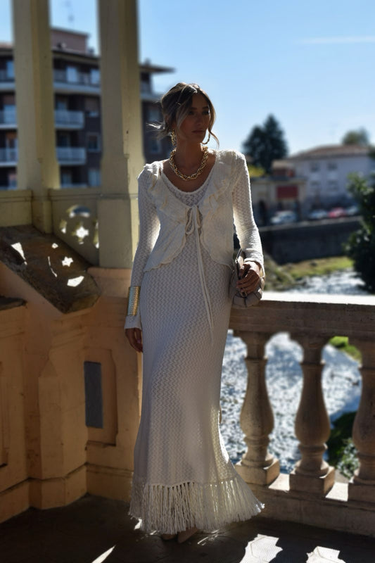Abito Maglia con Frange Eleh