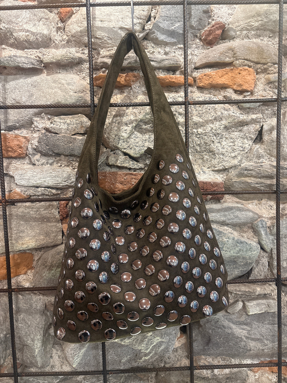 Borsa Ecopelle Borchie