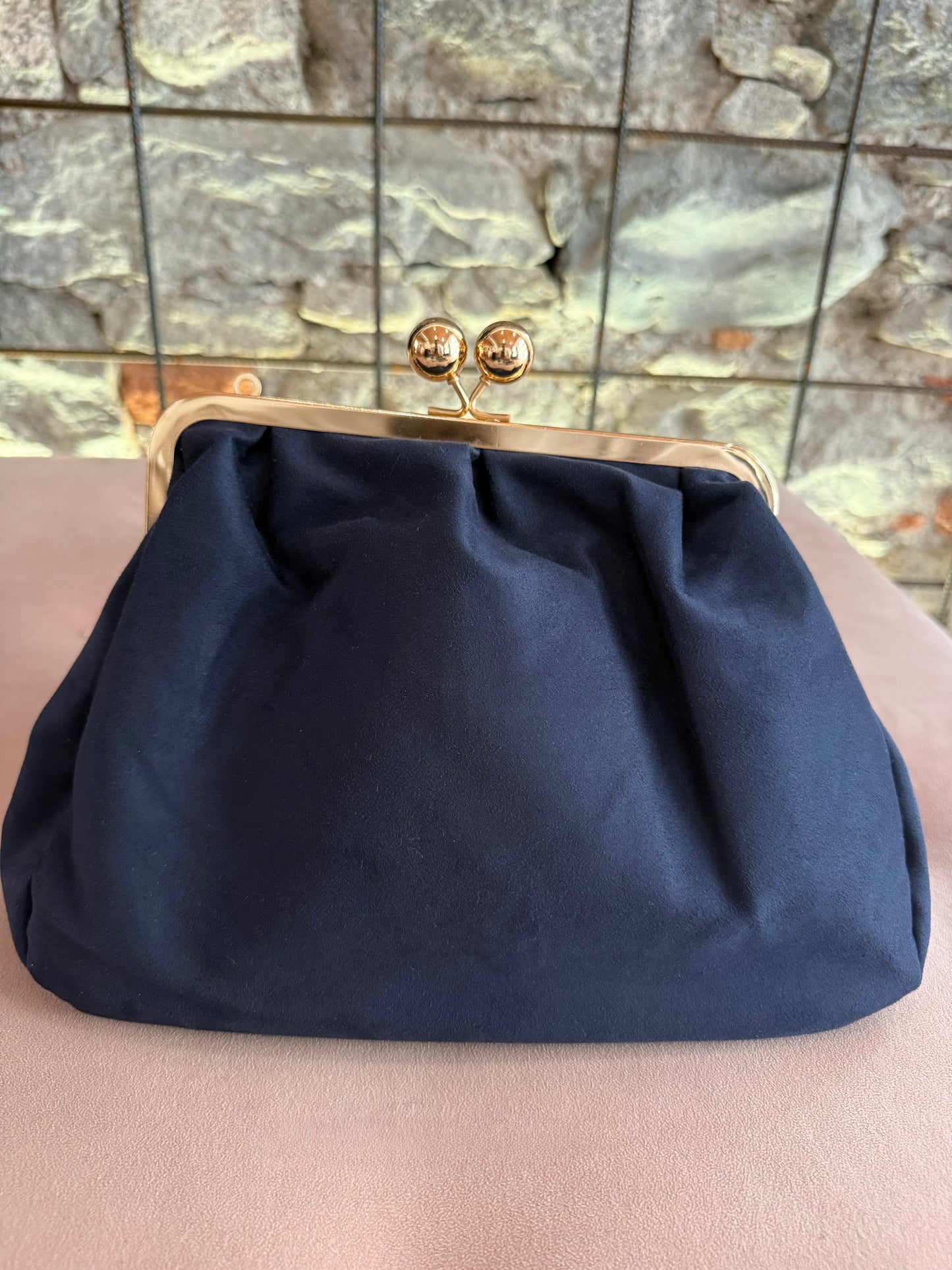 Borsa Clutch Scamosciata