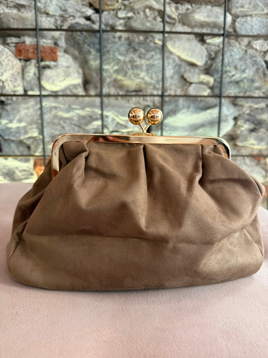 Borsa Clutch Scamosciata